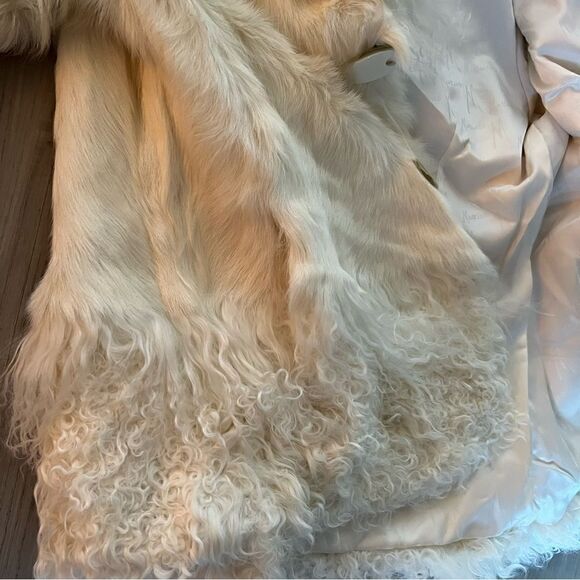 NWT vintage Marciano fur coat sz M in cream/ivory/white real fur - Picture 12 of 16